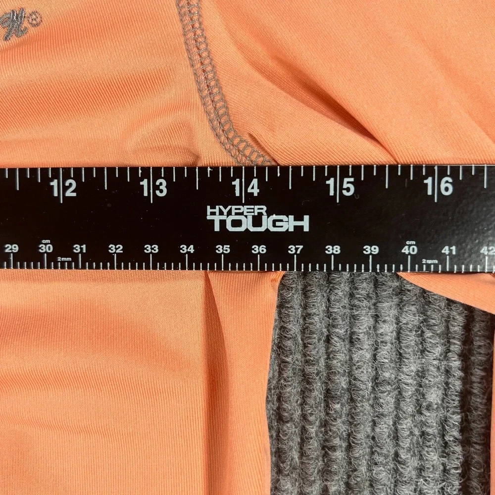 Harley Davidson Daytona Beach Pullover Shirt Womens Small Orange 1/4 Zip Biker